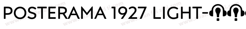 Posterama 1927 Light字体转换